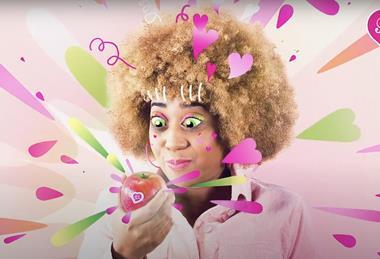 Pink Lady Feel the Wow advert still