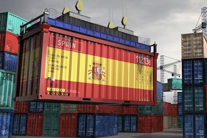 Spain container flag shipyard