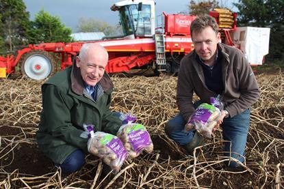 Wilson's Country MD Lewis Cunningham (left) with agronomist Stuart Meredith
