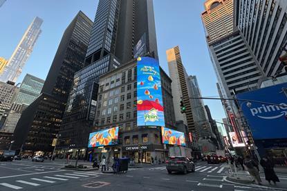 USA Pears World Pear Day billboard in New York City