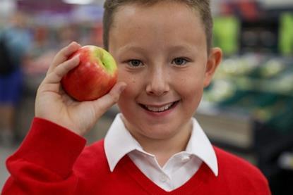 Kids are being offered free apples in Tesco